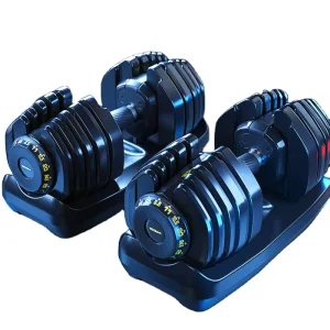 Custom Steel Adjustable Dumbbell Set 90LB Weight System
