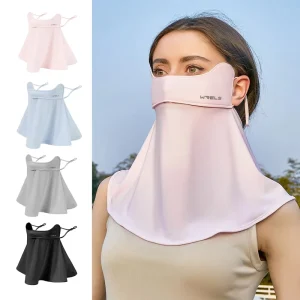 Custom Summer Sunshade Face Cover with Adjustable Ear Strap, UV Protection, Breathable