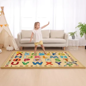 Custom Water-Resistant Kids Floor Rug for Napping Crawling and Playroom