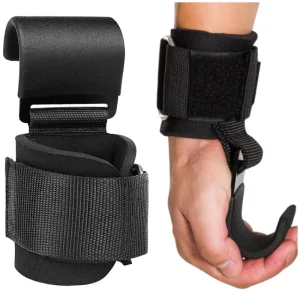 Custom Weightlifting Hooks with Heavy-Duty Wrist Straps for Pull-Ups