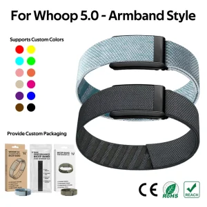 Custom Woven Nylon Arm Band Strap for Whoop 5.0 Breathable Lightweight Sport Fitness Tracker
