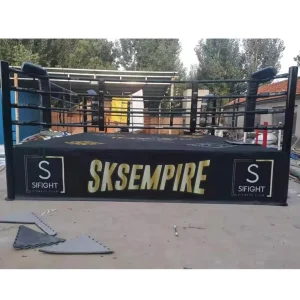 Custom Wrestling and Muay Thai Boxing Ring with Corner Pads and Customizable Logo