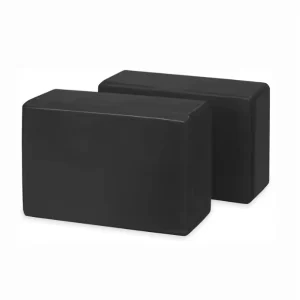 Custom Yoga Brick Set Anti-Slip Black Eco-Friendly EVA with Machalon Logo