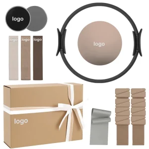 Custom Yoga and Pilates Set with Pilates Ring, Yoga Ball, Sliding Disk, Wrist Weights and Resistance Band