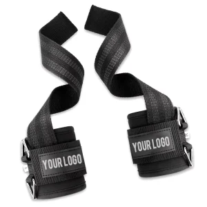 Customised Adjustable Anti-Slip Gym Straps with D-Rings for Weightlifting