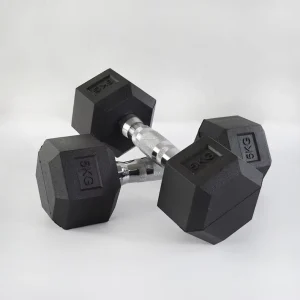 Customizable Hexagonal Rubber & Cast Iron Dumbbell Anti-Slip Grip Durable Construction Eco-Friendly 1-50KG Weight Range