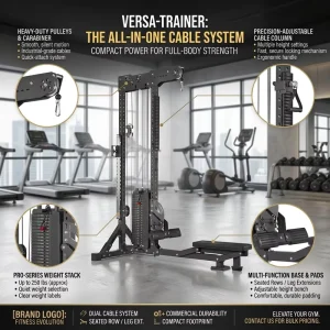 Customizable High Pull Low Pull Rowing Machine for Lat Pulldown and Seated Row