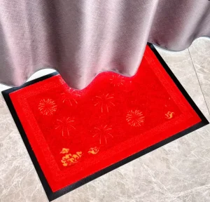Customizable Logo Mats Door Rugs Cut-Pile Nylon Rubber Non-Slip Washable Plaid 6-10mm Thickness Modern Home Outdoor Hotel Use