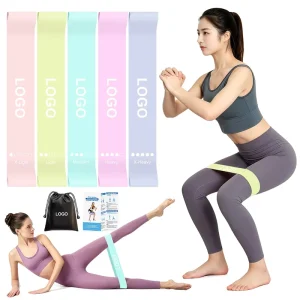 Customizable Macaron Color Latex Elastic Band Pilates Ring Resistance Loop for Yoga Leg Hip Glute Stretch Strength Rehab Dance