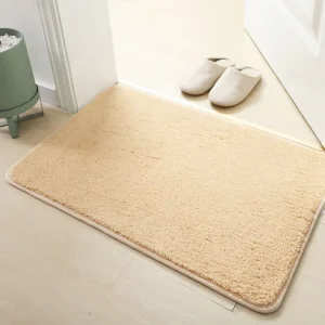 Customizable Short-Plush Bath Floor Mat Water-Absorbent Rubber Non-Slip Bottom for Home Hotel and Pet Use
