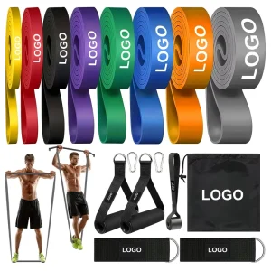 Customizable TPE Power Resistance Bands for Pull-Ups, Sprinting, Running, Push-Up Assistance, and Full-Body Strength Training