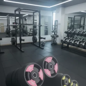 Customizable Three-Hole Barbell Plate, 25 kg, Commercial Gym