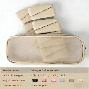 Customizable Triangle Velcro Weight-Bearing Wristbands for Yoga, Fitness, and Sports Training