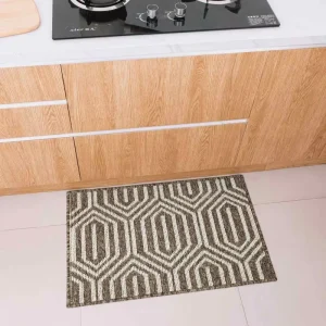 Customizable Washable Anti-Fatigue Kitchen, Living Room, or Door Mat with Thin Polypropylene TPE Backing