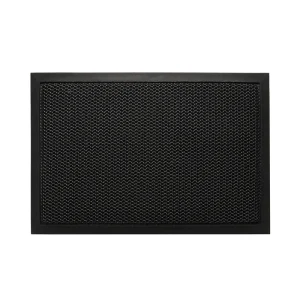 Customizable Woven Polyester Waterproof Thin Square Floor Mat Modern Striped Design Anti-Slip Elastic PVC-Coated Door Mat