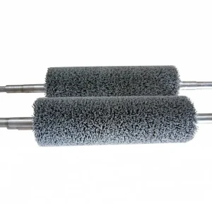 Customized 304 Stainless Steel Shaft Spiral Abrasive Wire Polishing Brush Roller for Car Washer Model 053