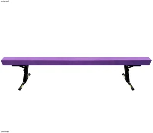 Customized Adjustable Height Elevated Gymnastics Training Beam with Metal Stand