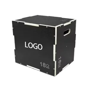 Customized Durable Eco-Friendly Non-Slip Corrugated Wooden Plyometric Jump Box for Fitness Training