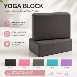 Customized EVA Yoga Block for Dance Practice and Leg Pressing, Non-Slip, High Elasticity, Thickened