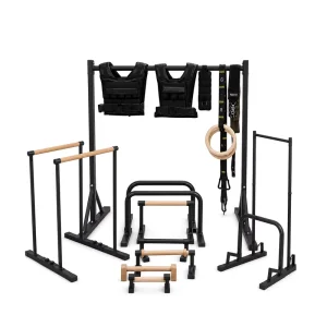 Customized Foldable Portable Calisthenics Equipment: Parallettes, Dip Bar, Push-Up Bar, Weight Vest, Dip Stands