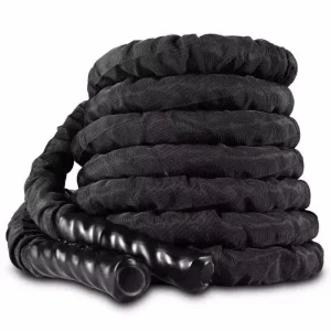 Customized Length Black Nylon Battle Rope, 10-20 kg