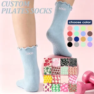 Customized Logo Design Cotton Grip Socks Sports Women Yoga Pilates Socks Athletic Ballet Custom Socks