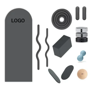 Customized Logo High Quality Foldable Pilates Set with Thick Natural Rubber and EVA Yoga Mat