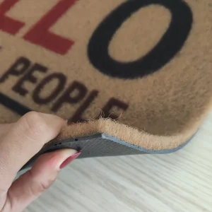 Customized Logo Printed PVC-Backed Coir Floor Mat with Anti-Slip Backing