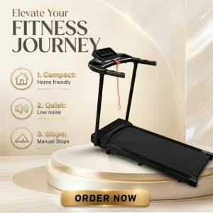 Customized Manual Slope Electric Running Machine 120KG Load Capacity Heart Rate Sensor Home Fitness Treadmill