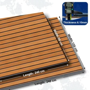 Customized Non-Slip 6mm Closed-Cell EVA Foam Grooved Brushed Waterproof Floor Mat for Outdoor Use