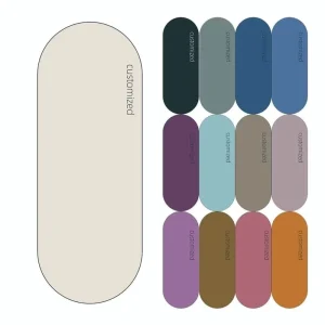 Customized Printed Eco-Friendly Curve Arch Oval Yoga Mat 5mm Thick PU Rubber Non-Slip Gym Accessory