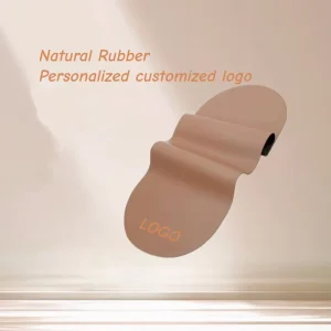 Customized Printed Eco-Friendly Curve Arch Oval Yoga Mat 5mm Thick PU Rubber Non-Slip Gym Accessory