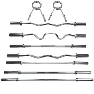Customized Professional Electroplated Curved Straight Weightlifting Barbell