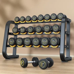 Customized Rubber Steel Dumbbell Set 2.5-30kg