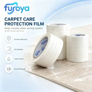 Customized Soft Greaseproof PE Plastic Film Roll 50cm for Carpet Flooring Protection