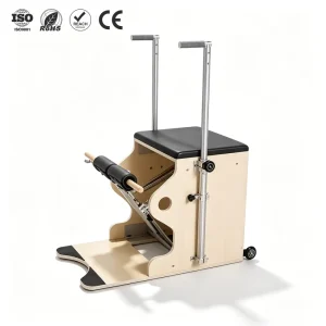 Customized Stability Chair with Aluminum Alloy Handles Pilates Equipment Wooden Chair for Yoga Pilates Studio Gym