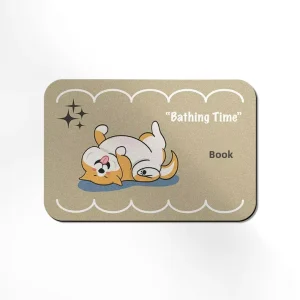 Cute Puppy Slogan Diatomite Bathroom Mat Fast Water Absorbent Anti Slip Easy Clean Doormat for Family Washroom Shower Space