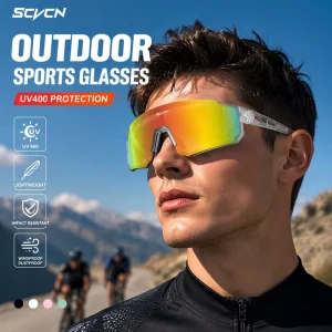 Cycling Eyewear UV400 MTB Sports Shades Outdoor Non-Slip Sand Resistant Rimless Lens Lightweight Water Resistant Prescription