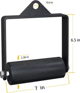 D-Shape Hand Grip 4cm/6cm Lat Pull Pulley Cable Machine Attachment Steel and Rubber for Arm Wrestling