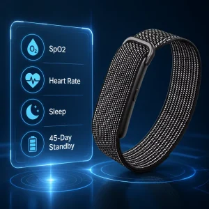 DS500 Screenless Smart Bracelet Health Monitoring Fitness Tracker 24h Heart Rate SpO2 Sleep Monitoring OEM Smart Band