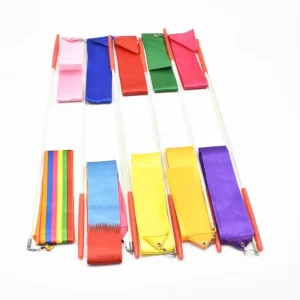 Dance Ribbon Rhythmic Gymnastics Rod Twirling Stick 4m