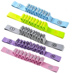Dance Yoga Anti-Tear Elastic Resistance Stretching Band 8/10/12 Grid Segments Shoulder Opening Multi-Level Adjustment