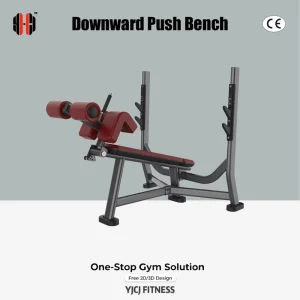 Decline Press Bench With Thigh Rollers Padded Support Dual Uprights Heavy Duty Strength Training