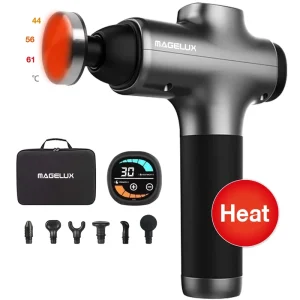 Deep Fascia Massage Gun with 9-Degree Heating and Cold Massage