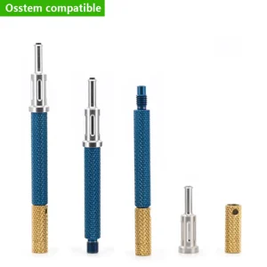Dental Implant Locator Tool Kit, Steel Core Pillars, Male Cap Insertion Removal Seating Replacement Instrument, Factory OEM