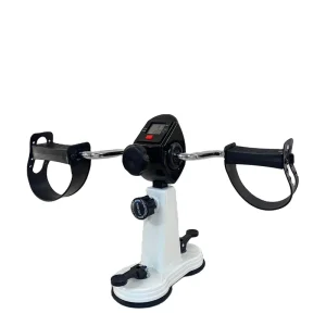 Desk Bike Pedal Exerciser Foot Cycle Arm Mini Exercise Bike Upper and Lower Limb Trainer LCD Display Steel ABS