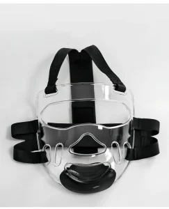 Detachable Transparent Protective Face Mask for Karate, Boxing, and Taekwondo