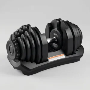 Dial-Adjustable 5-40 kg Metal Dumbbell Set, Quick-Change, Anti-Slip Knurled Handle, Storage Base