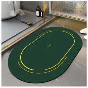 Diatom Mud Absorbent Non Slip Square Floor Mat for Bathroom Entrance Entryway
