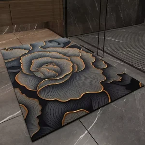 Diatom Mud Highly Absorbent Non-Slip Quick-Drying Modern Chinese Style Bathroom Floor Mat